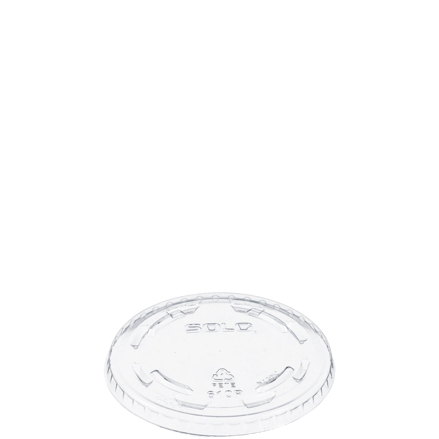 Dart 10oz PET Plastic Non-Vented Lid Clear 610TP-1000