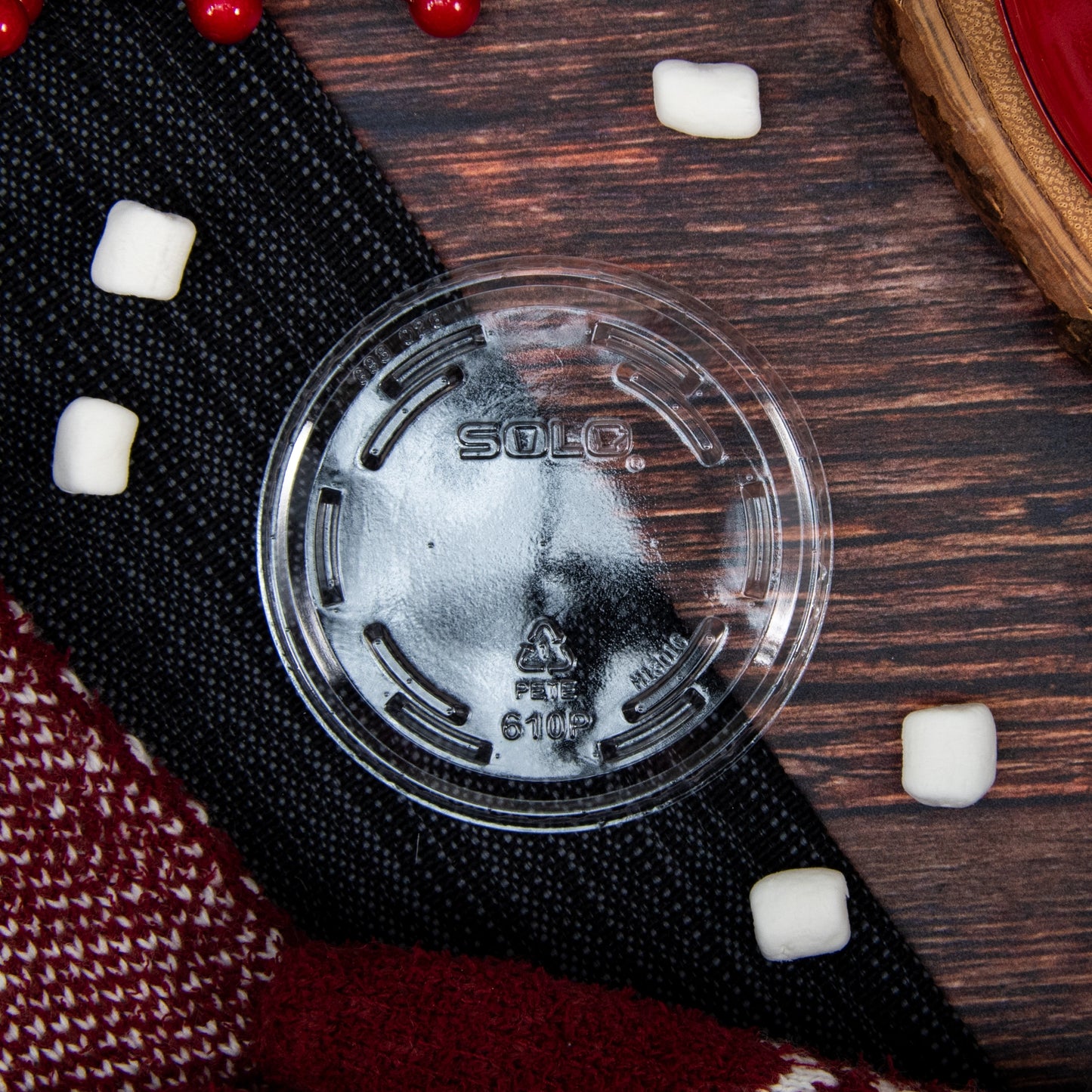 Dart 10oz PET Plastic Non-Vented Lid Clear 610TP-1000