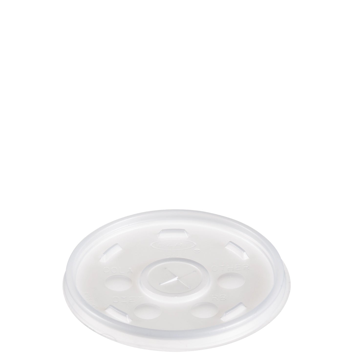 Dart 10 oz HIPS Plastic Straw Slotted Lid-1000