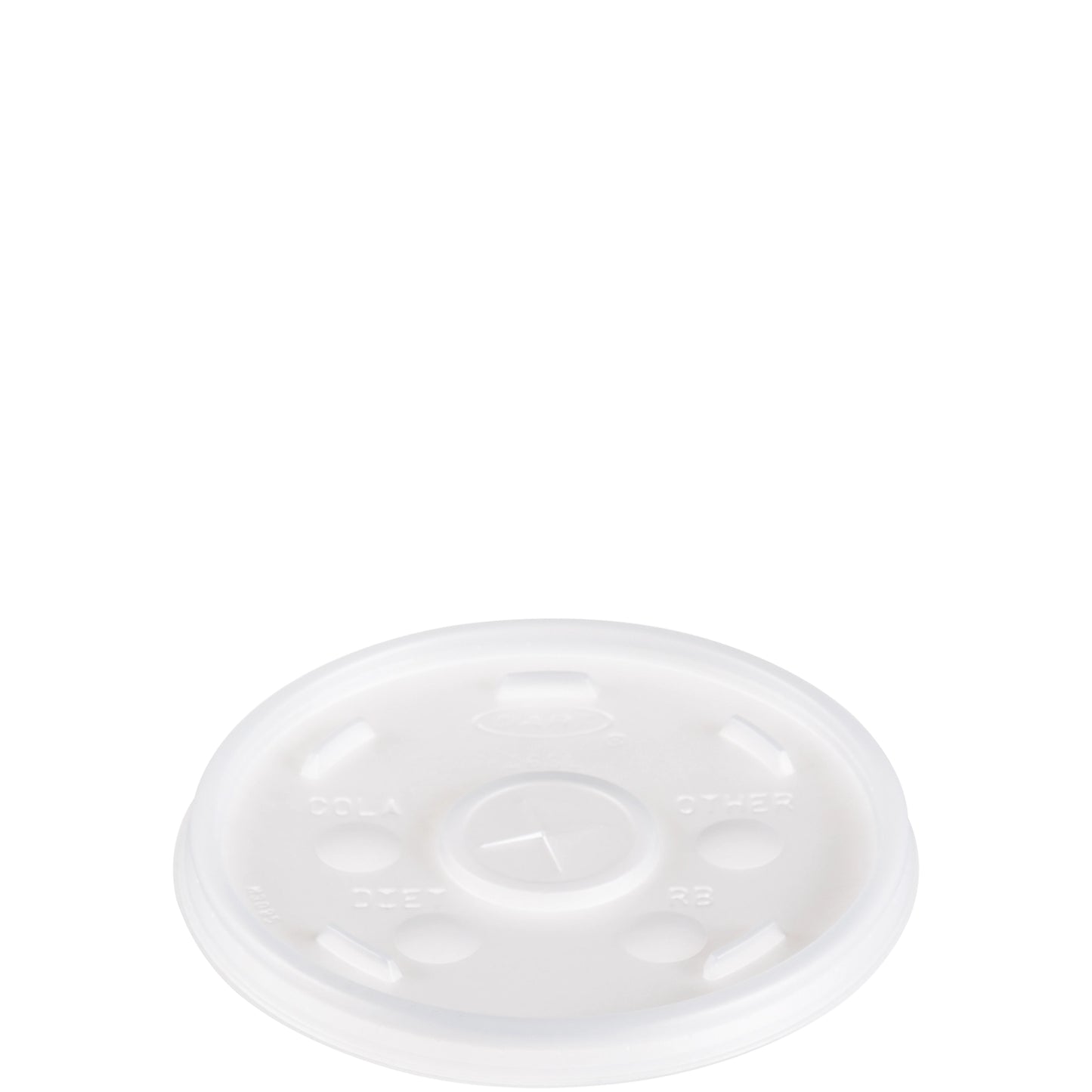 Dart 12-24oz Plastic Straw-Slotted Lid Translucent 16SL-1000