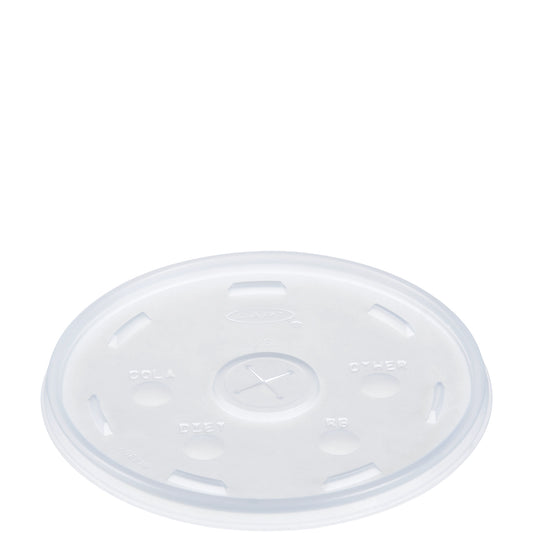 Dart 32oz HIPS Plastic Straw-Slotted Lid Translucent 32SL-1000