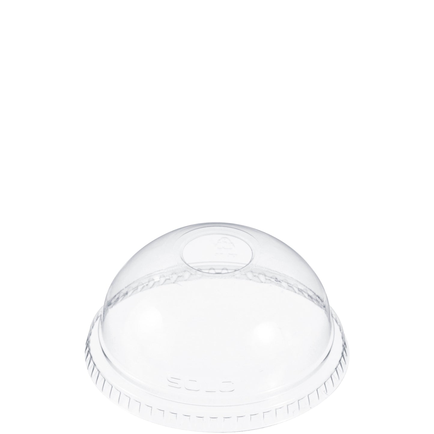 Dart 5-20 oz PET Plastic Dome Lid with 1 Hole Clear DLR662-1000