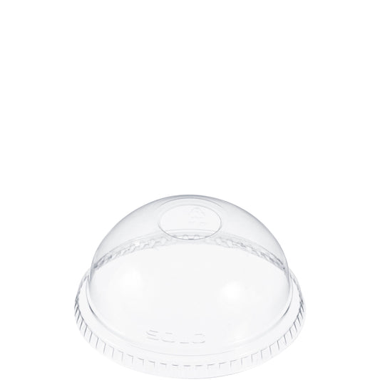 Dart 5-20 oz PET Plastic Dome Lid with 1 Hole Clear DLR662-1000
