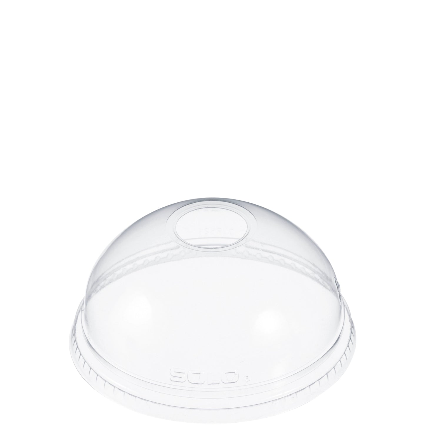 Dart 5.5-24 oz PET Plastic Dome Lid with 1 Hole Clear DLR626-1000