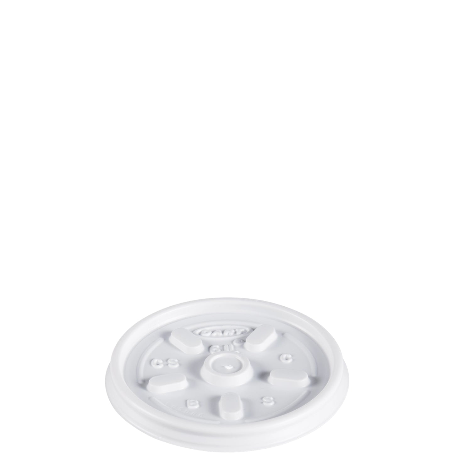 Dart 6oz HIPS Plastic Vented Lid Translucent 6JL-1000