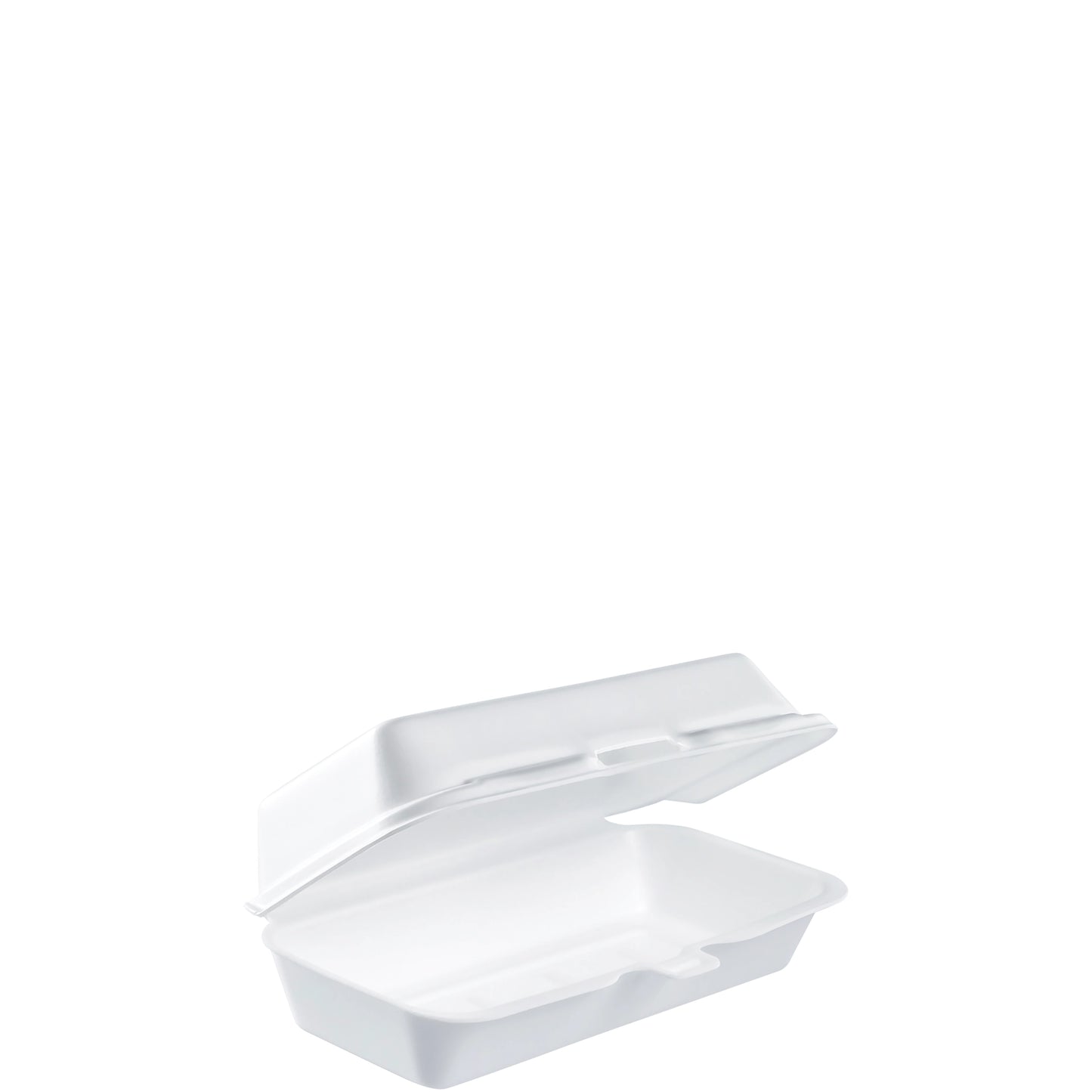 Dart 7x3in Foam Food Container w Removable Lid White 72HT1 Hot Dog-500