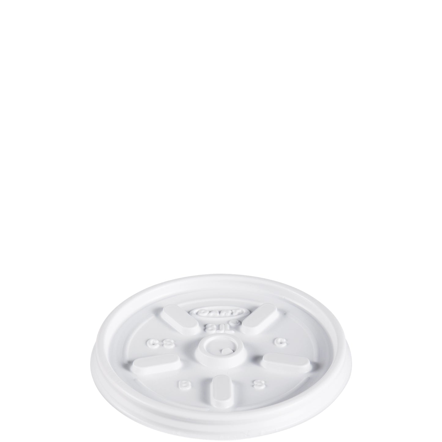 Dart 8oz HIPS Plastic Vented Lid Translucent 8JL-1000