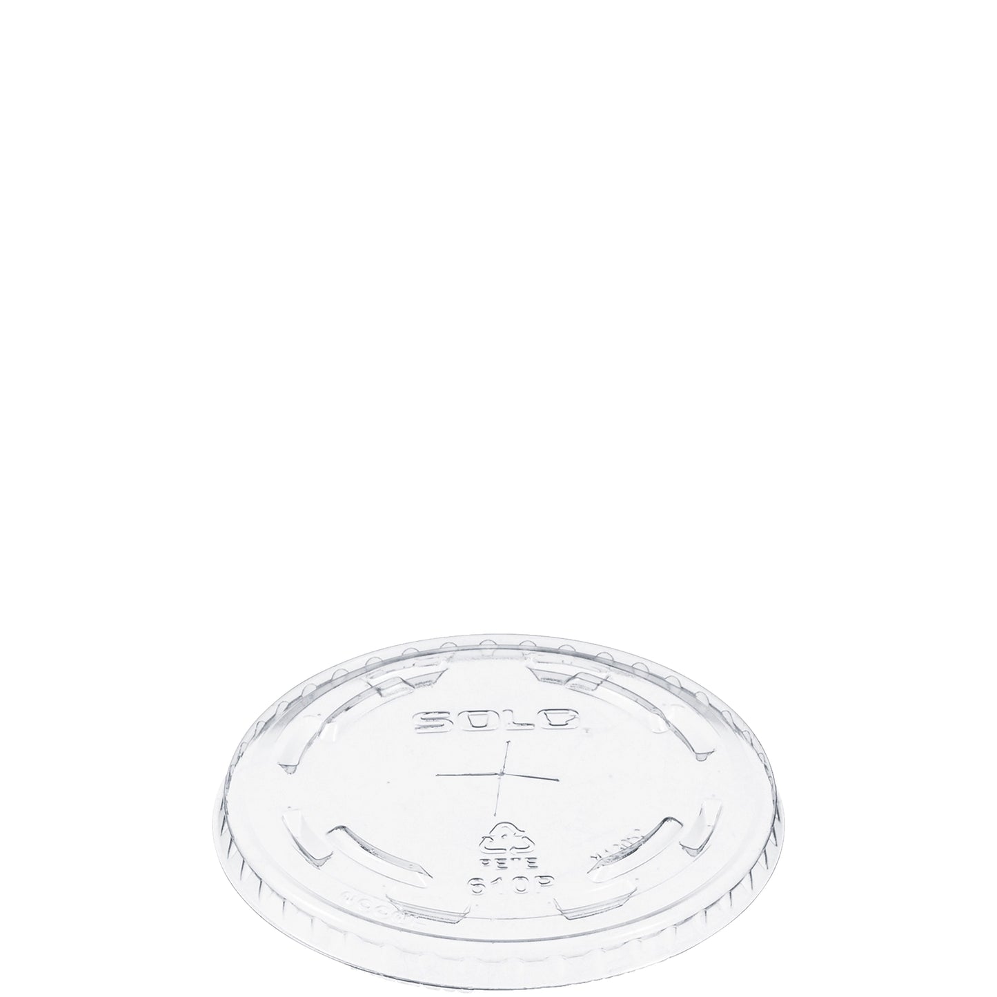 Dart 9-10oz PET Plastic Straw Slotted Lid Clear 610TS-1000