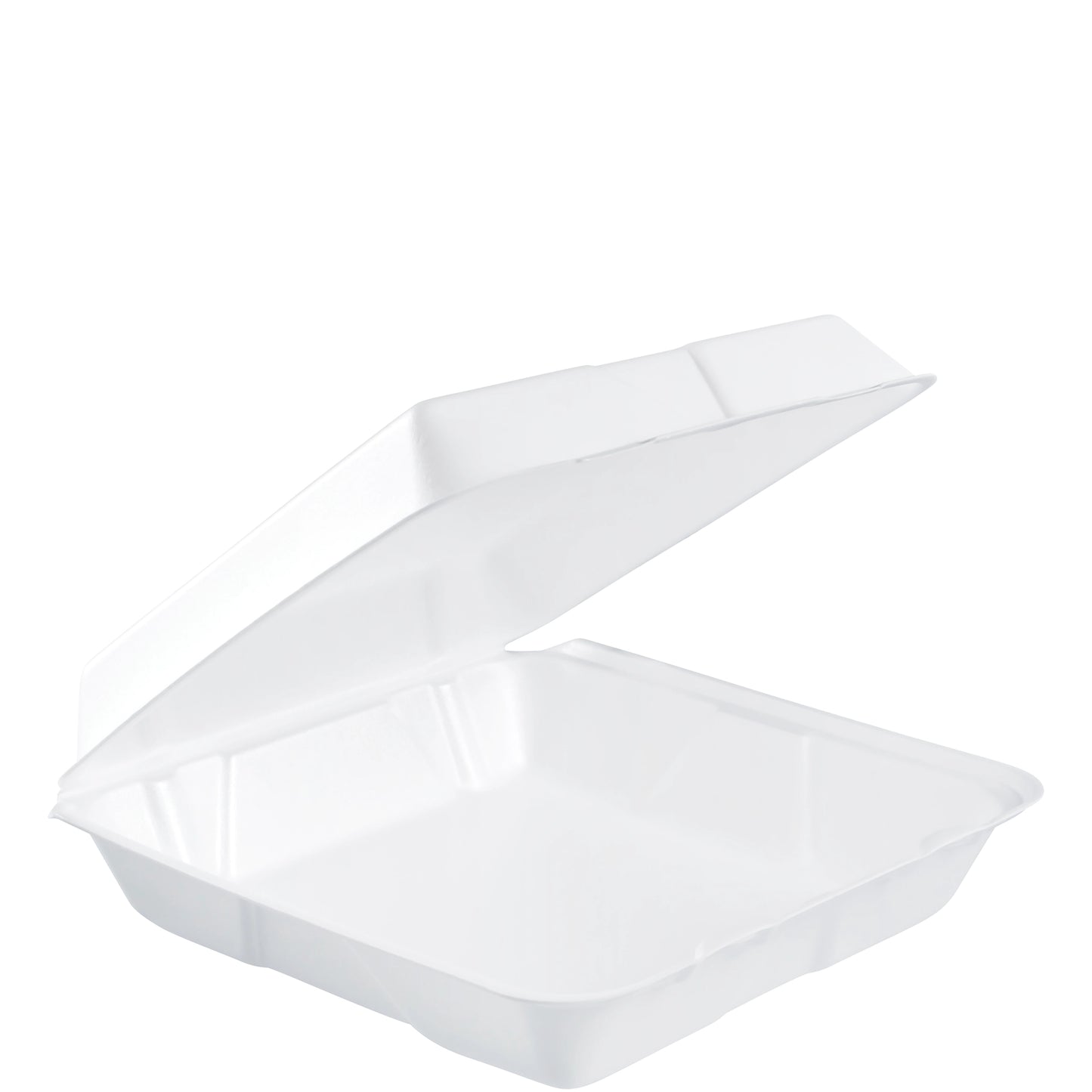 Dart 9.5in Foam Container w Removable Lid White 95HT1R-200