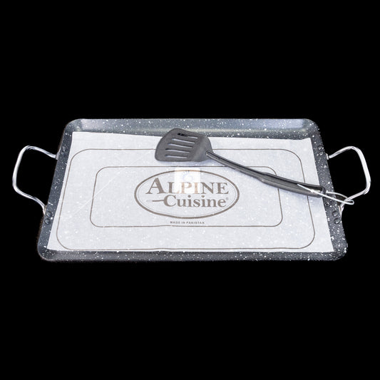Alpine Cuisine Double Griddle Heavy Duty 19in x11in