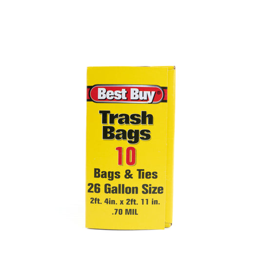 Best Buy 10 Trash Bags & Ties 26 Gal