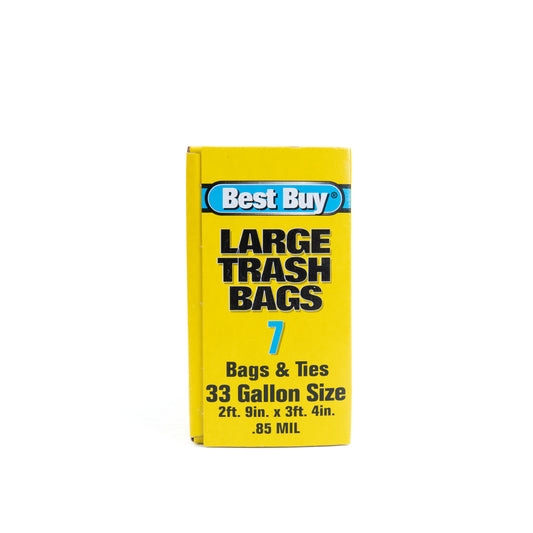 Best Buy 7 Large Trash Bags & Ties 33 Gal