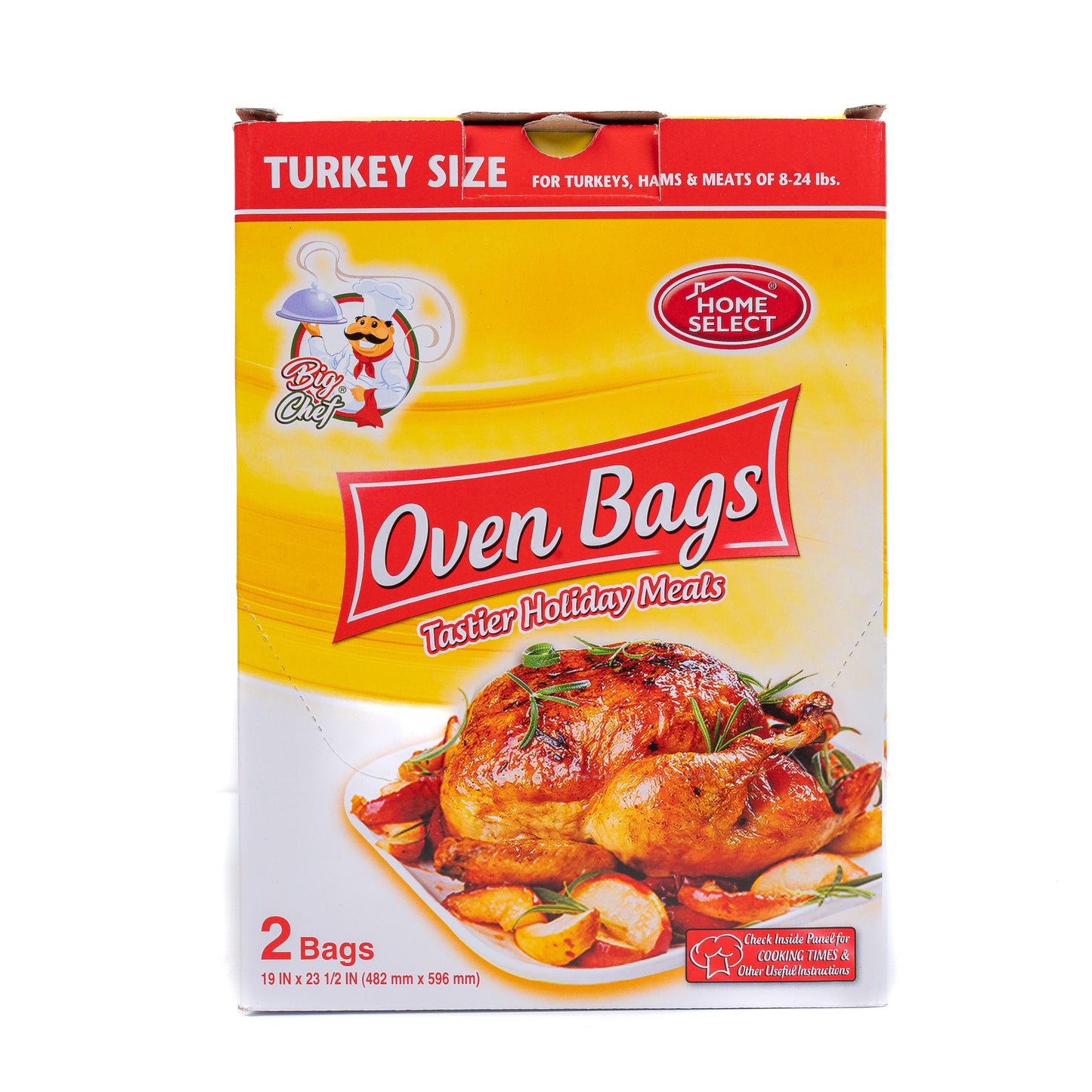Big Chef Oven Bags Turkey size 19" x 23 1/2" 18ct