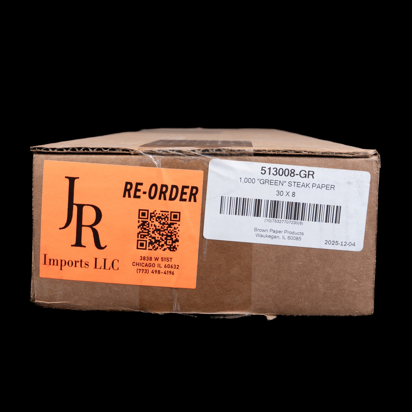 Brown Paper Goods Green Steak Paper 8X30/ 1000 sheets 513008-GR