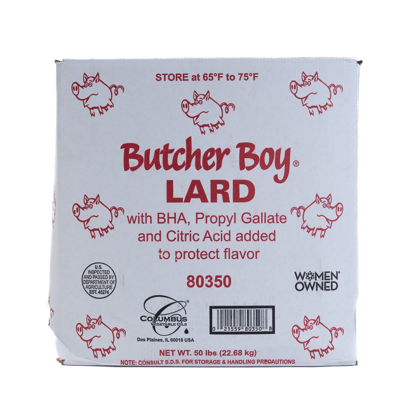 Butcher Boy Lard 50 Lbs(Manteca De Puerco)