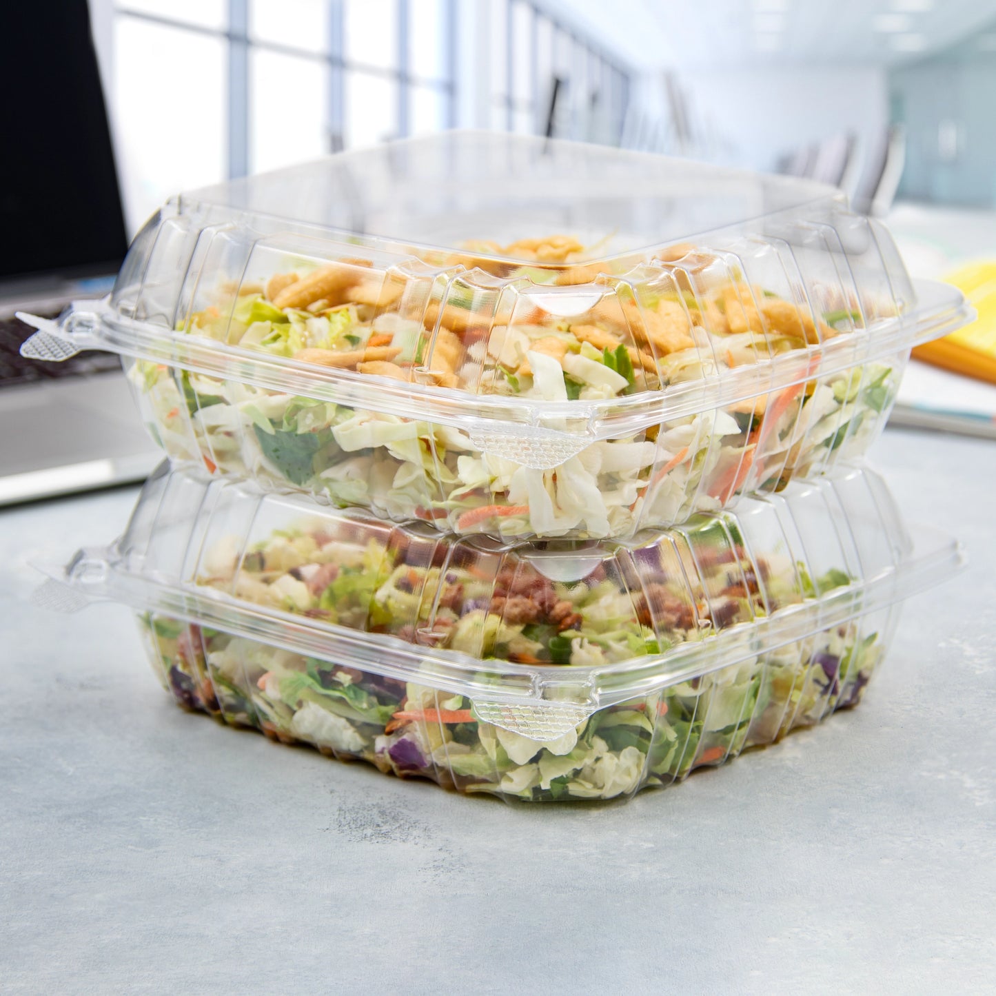Dart 8in Square Plastic Medium Food Container Clear C90PST1