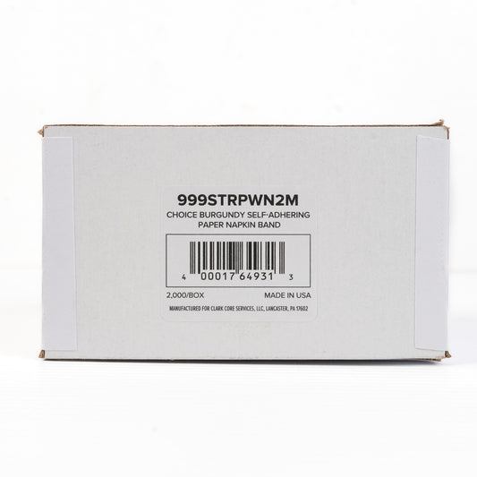 Choice Burgundy Self Adhering Paper Napking Bands