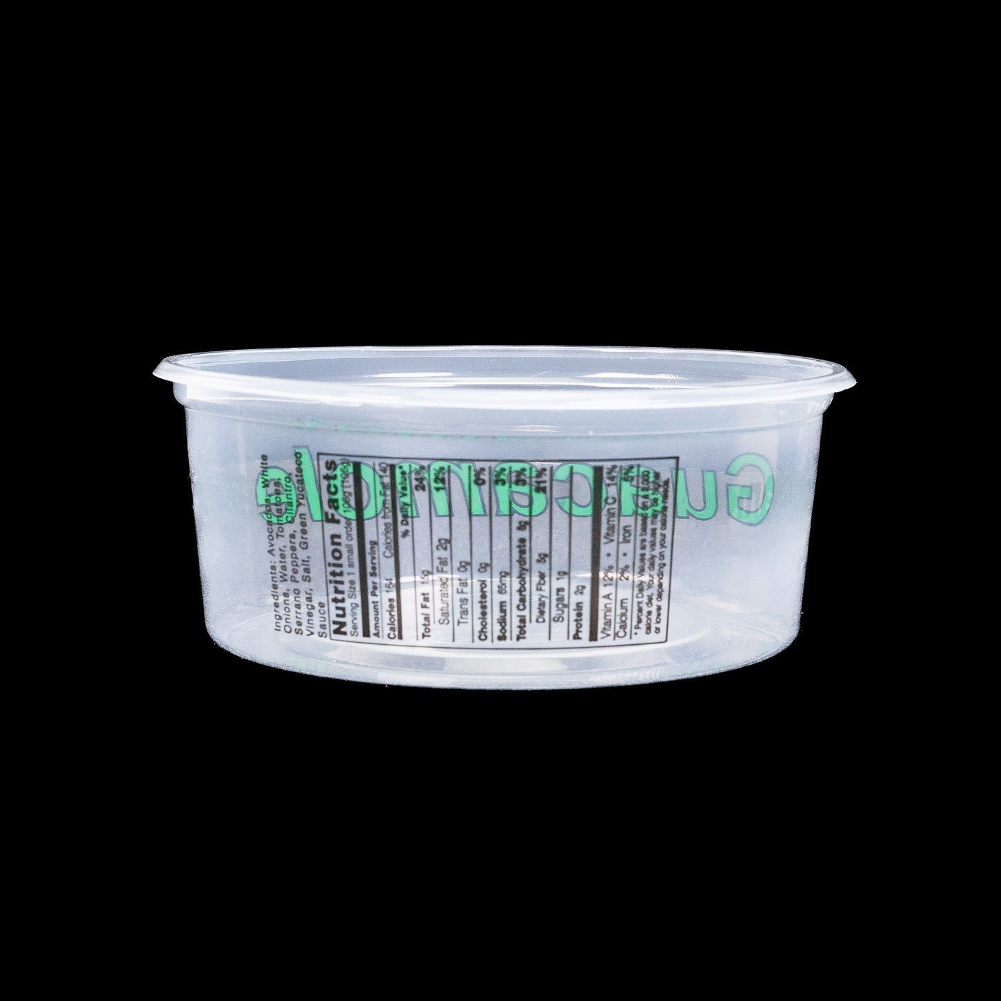 Deli Container Guacamole Print Placon Clear 8oz 500