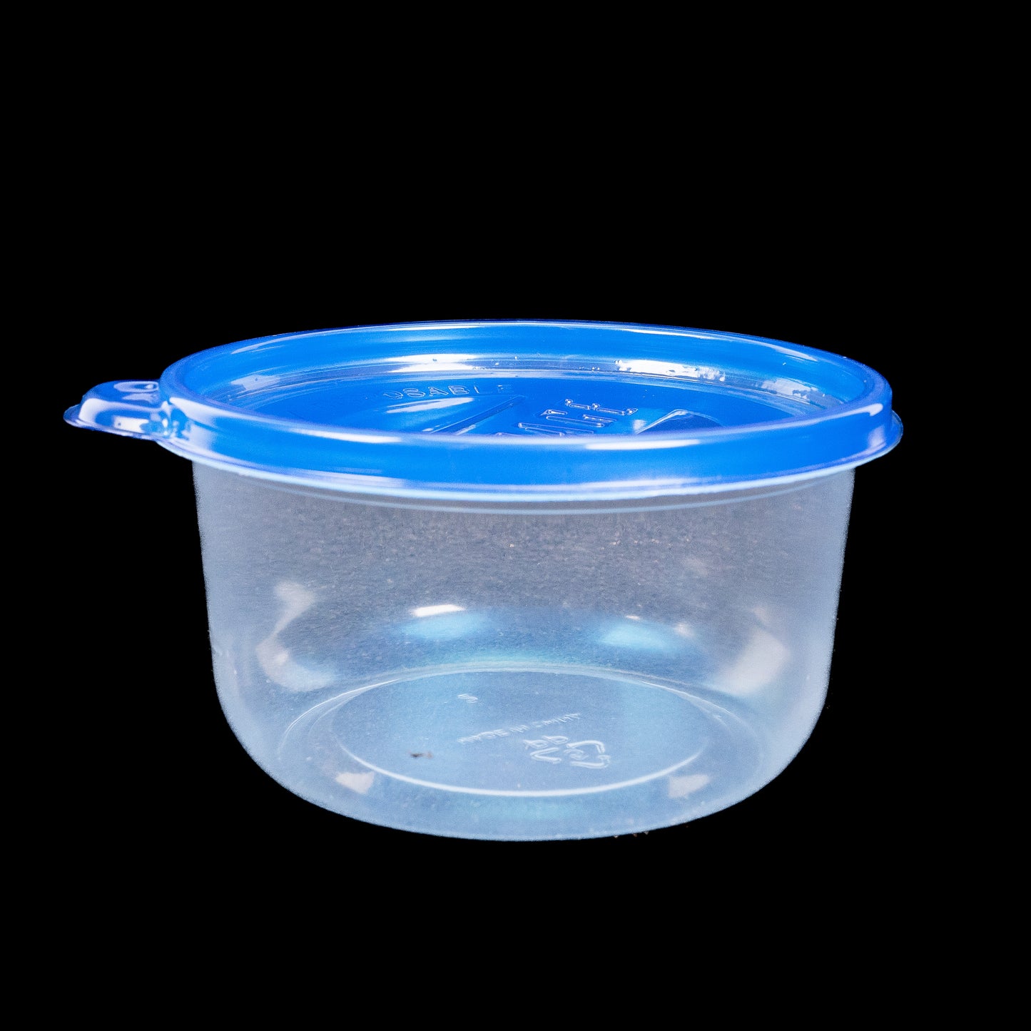 Plastic Food Round Containers 3pk Tuppers Round Azul