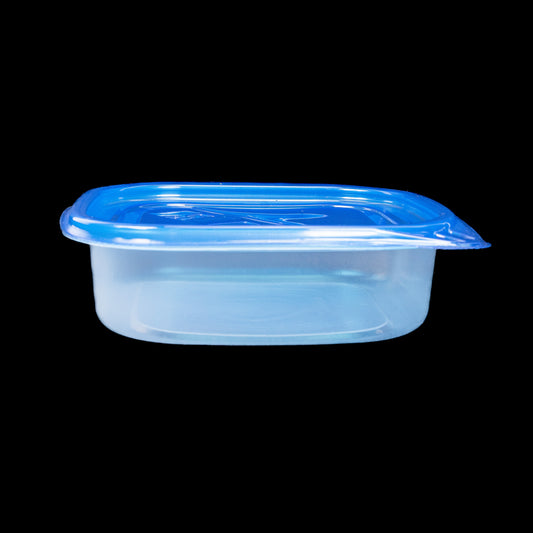 Plastic Food Large Square Containers 3pk Tuppers Value Pack 31oz Azul
