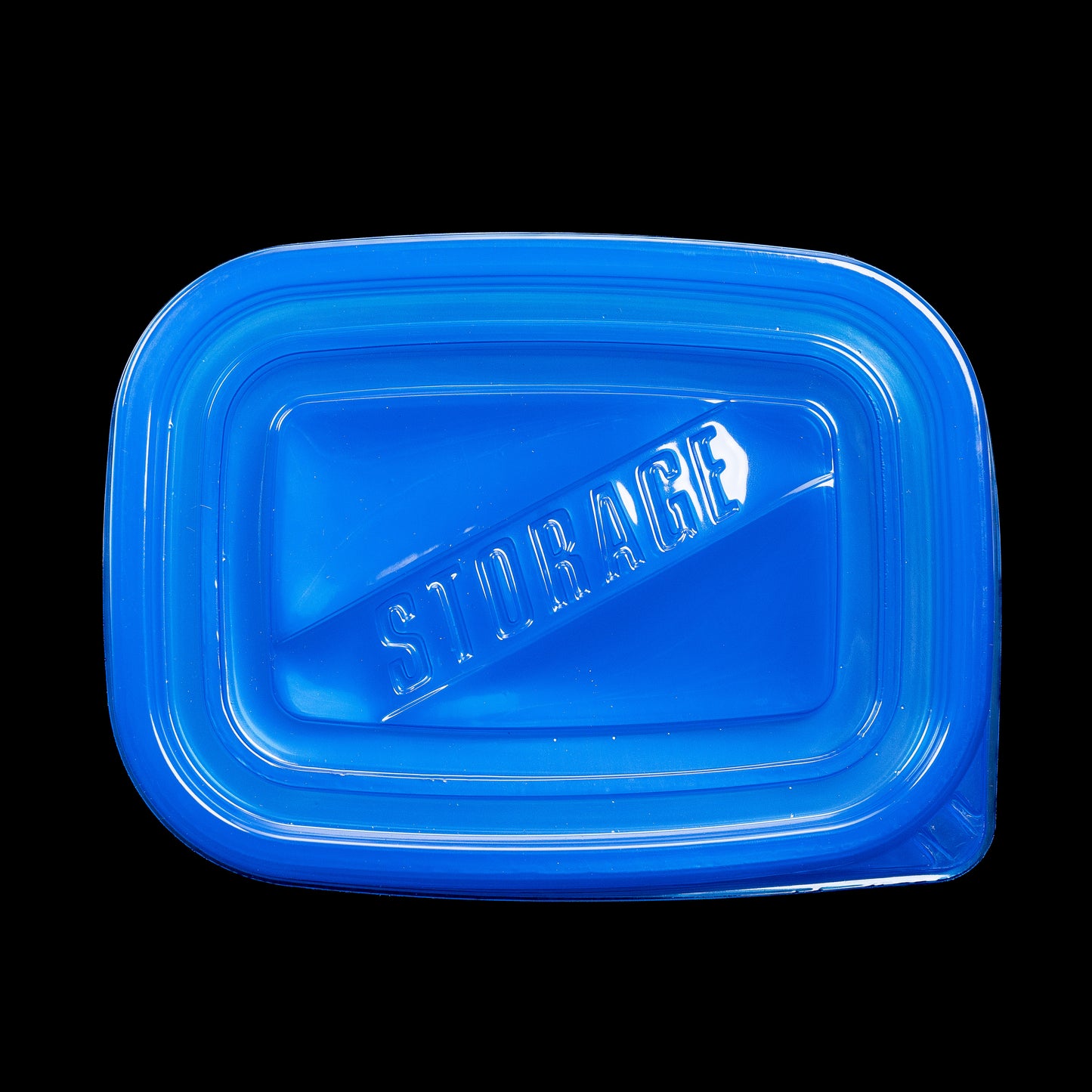 Plastic Food Mid Rectangular Containers 3pk Tuppers 24oz Azul