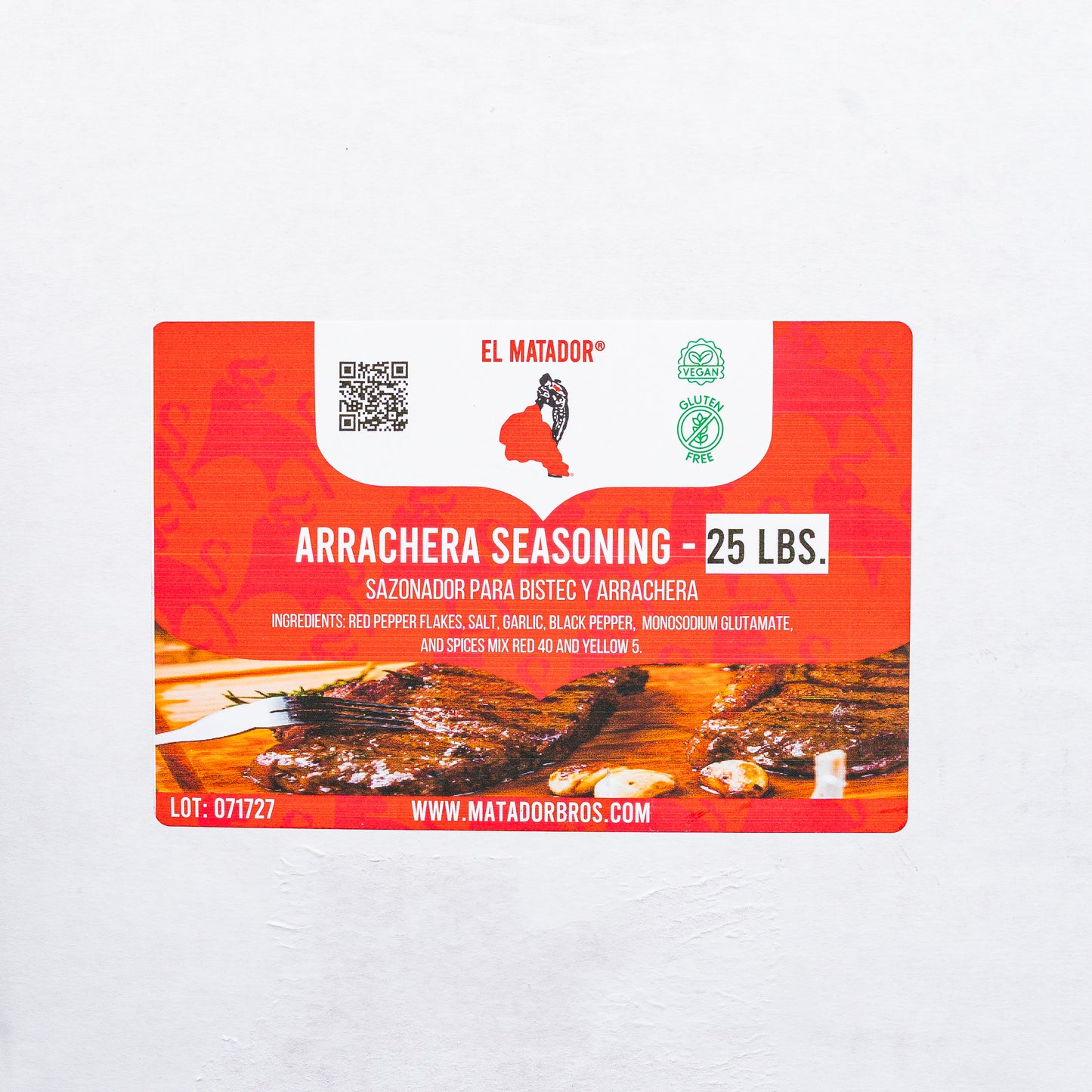 El Matador Arrachera Seasoning 25 Lbs