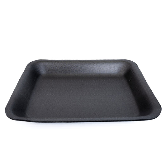 Foam Meat Tray Black 4L Npx 9 1/4" x 7 1/4" x 1 1/4" - 500/Case