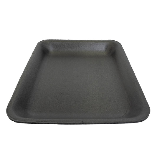 Foam Meat Tray Black 4S 9 1/4" x 7 1/4" x 1/2" - 500/Case