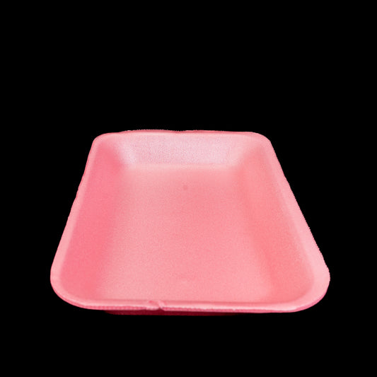 Foam Meat Tray Pink 2pl 8 1/4" x 5 3/4" x 3/4" - 500/Case