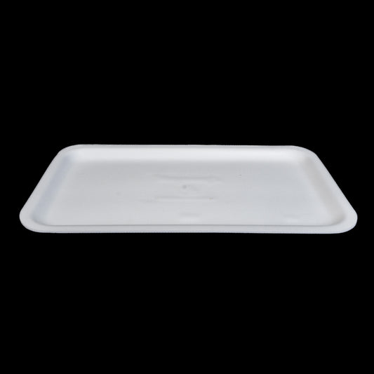 Foam Meat Tray White 10S 10 3/4" x 5 3/4" x 1/2" - 500/Case