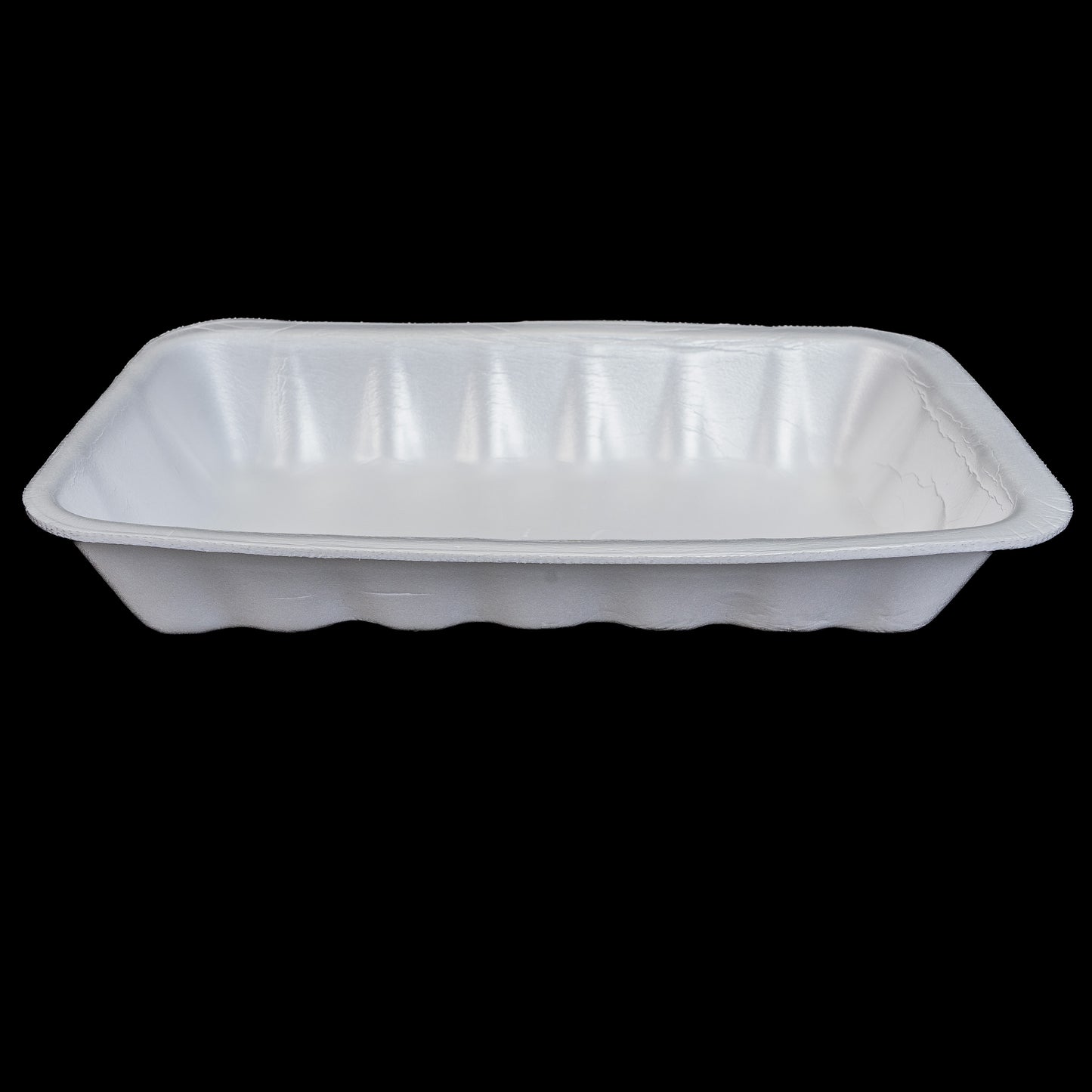 Foam Meat Tray White 10K 10 3/8" x 5 5/8" x 2" - 250/Case