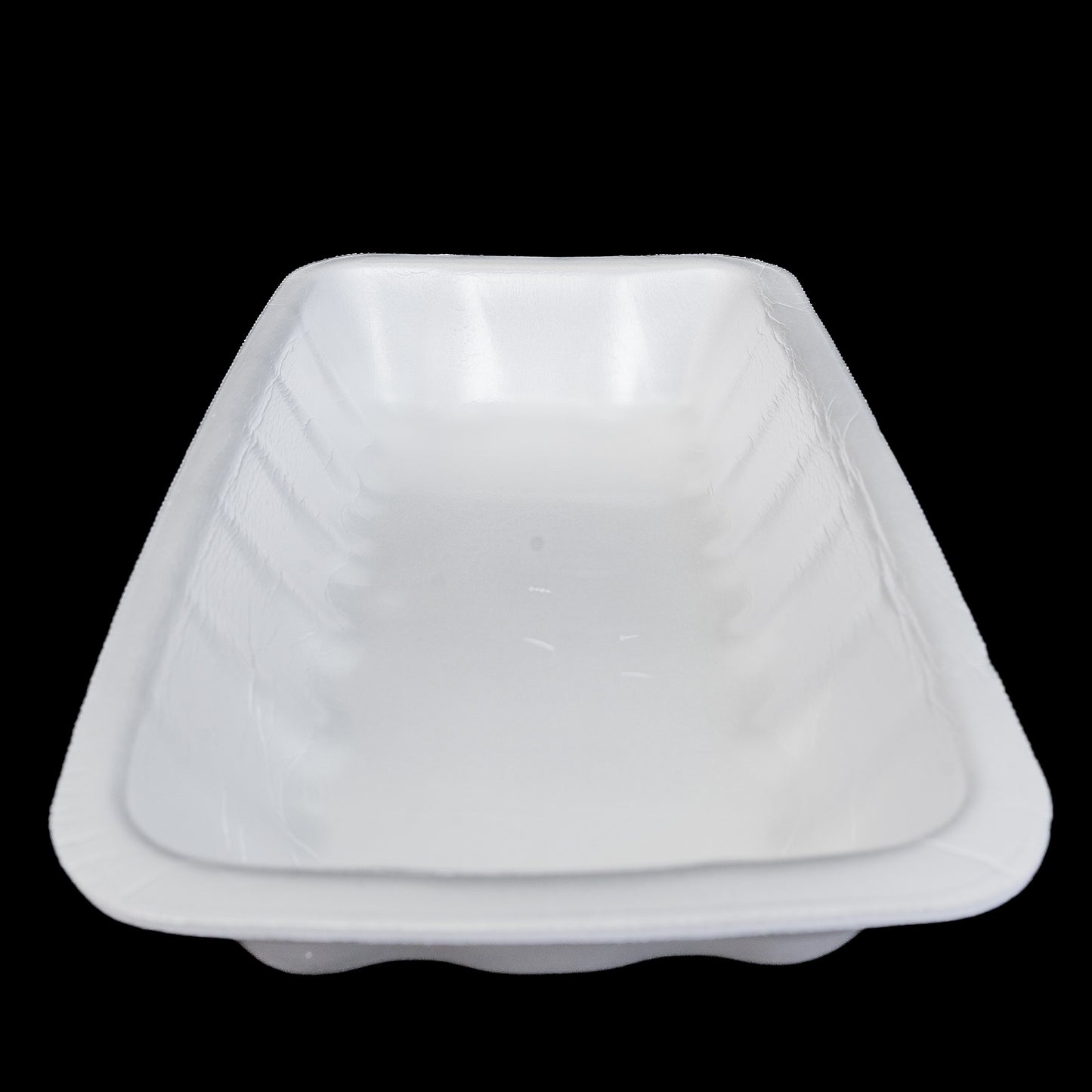 Foam Meat Tray White 10K 10 3/8" x 5 5/8" x 2" - 250/Case