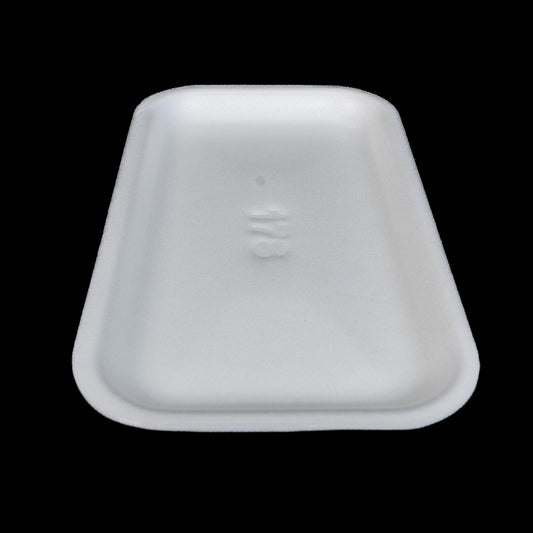 Foam Meat Tray White 17S 8 1/4" x 4 1/2" x 1/2" - 1,000/Case