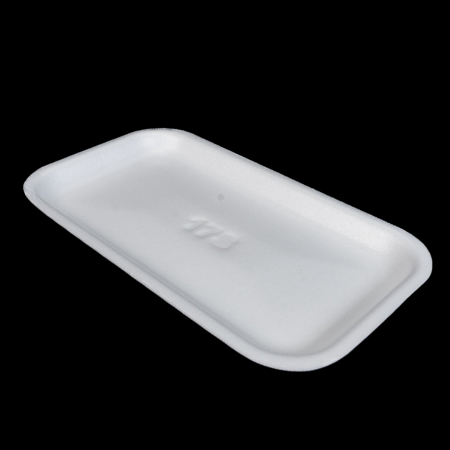 Foam Meat Tray White 17S 8 1/4" x 4 1/2" x 1/2" - 1,000/Case