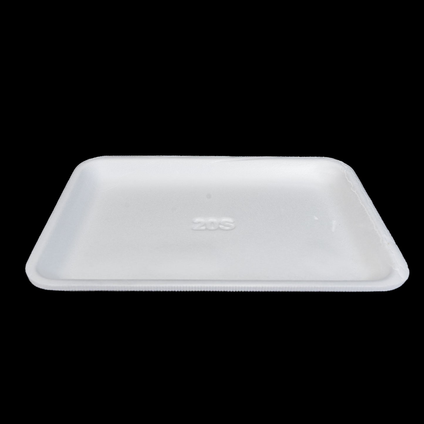 Foam Meat Tray White 20S 8 3/4" x 6 1/2" x 3/4" - 500/Case