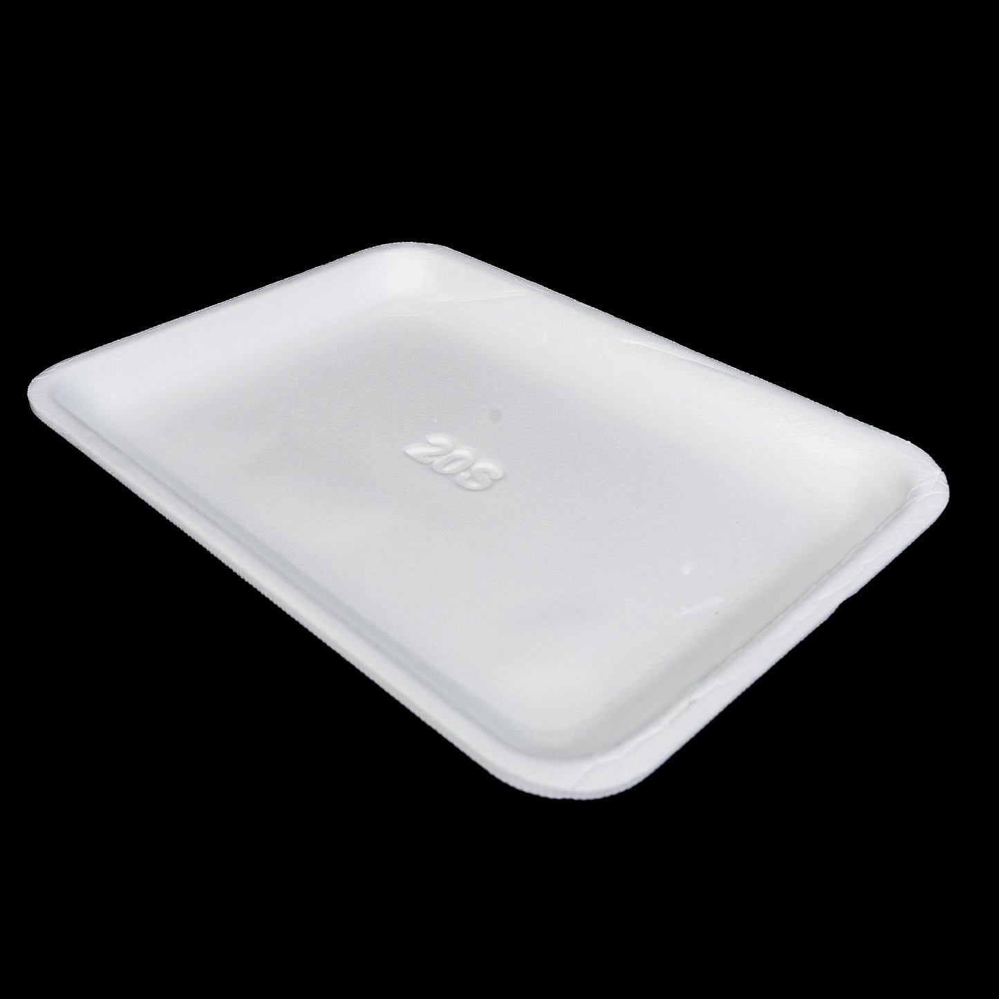 Foam Meat Tray White 20S 8 3/4" x 6 1/2" x 3/4" - 500/Case