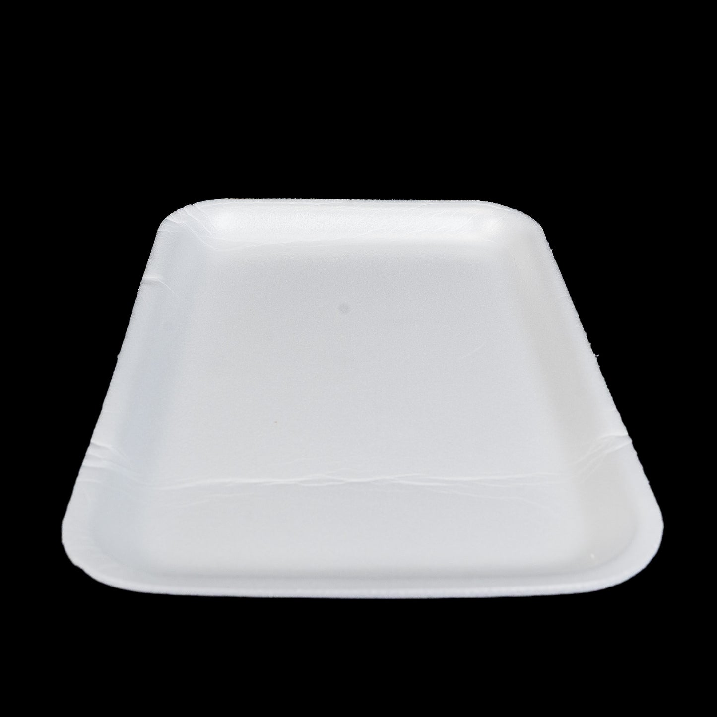 Foam Meat Tray White 2s 8 1/4" x 5 3/4" x 1/2" - 500/Case