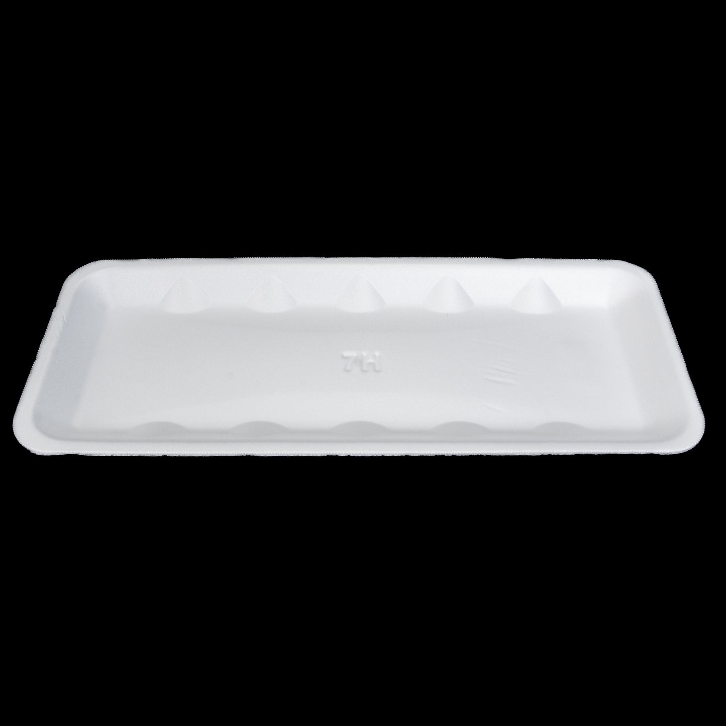 Foam Meat Tray White 7S 14 3/4" x 5 3/4" x 5/8" - 250 NPX