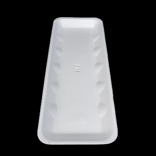 Foam Meat Tray White 7S 14 3/4" x 5 3/4" x 5/8" - 250 NPX