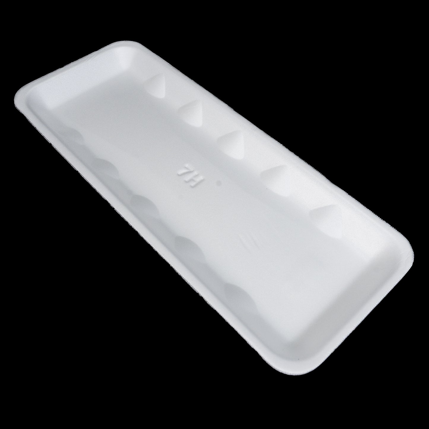 Foam Meat Tray White 7S 14 3/4" x 5 3/4" x 5/8" - 250 NPX