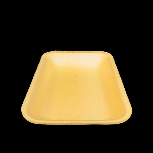 Foam Meat Tray Yellow 2pl Npx 8 1/4" x 5 3/4" x 3/4" - 500/Case