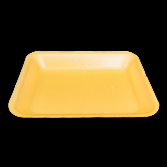 Foam Meat Tray Yellow 4L Npx 9 1/4" x 7 1/4" x 1 1/4" - 500/Case