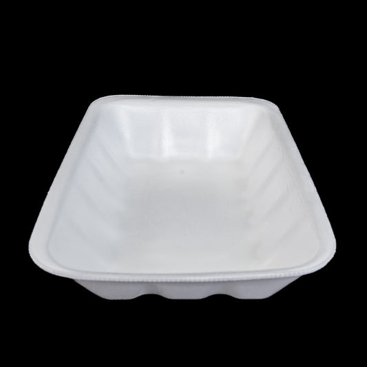 Foam Meat Tray White 42P 8 1/4" x 5 3/8" x 1 3/4" - 400/Case