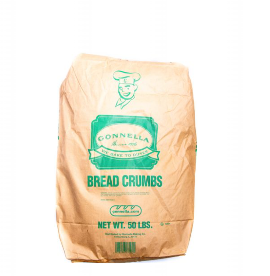 Gonella Bread Crumbs Plain 50LB Pan Molido
