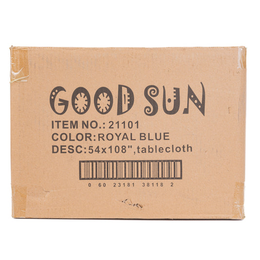 Good Sun Royal Blue Party Plastic Tablecover 54"x108" 48/CT