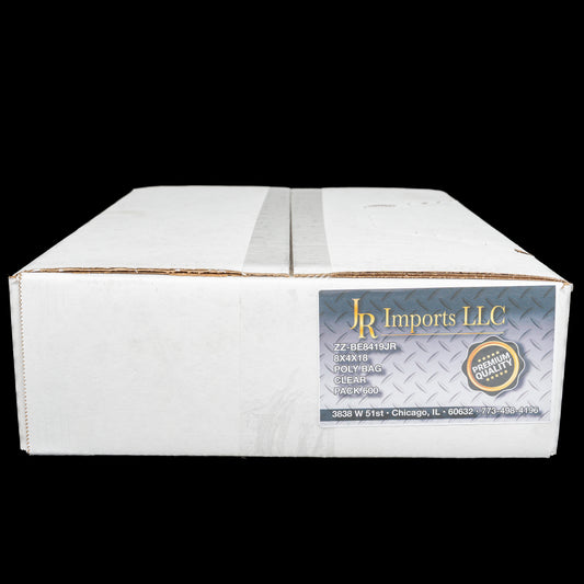 JR Imports Poly Bag Clear 8X4X18 0.9 Mil-600
