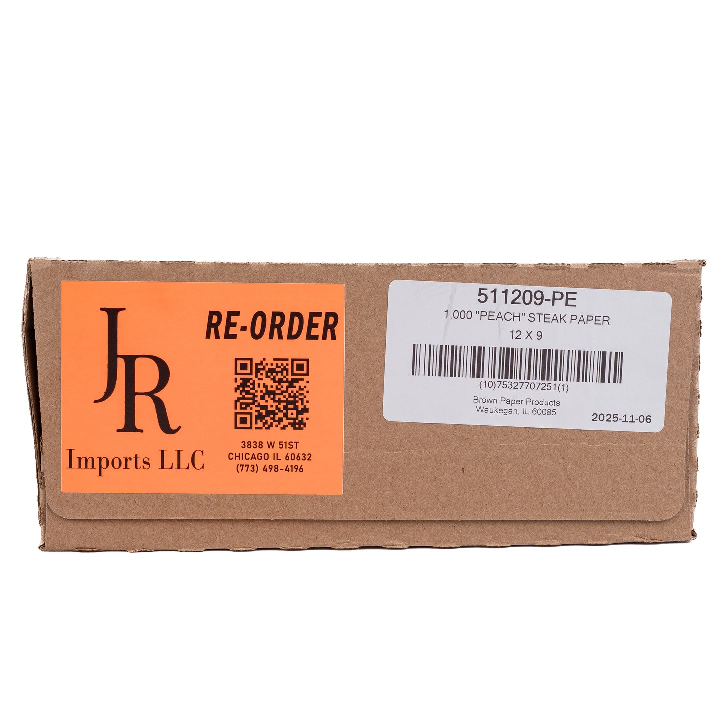 Brown Paper Goods Peach Steak Paper 9X12 1000 Sheets 511209-PE