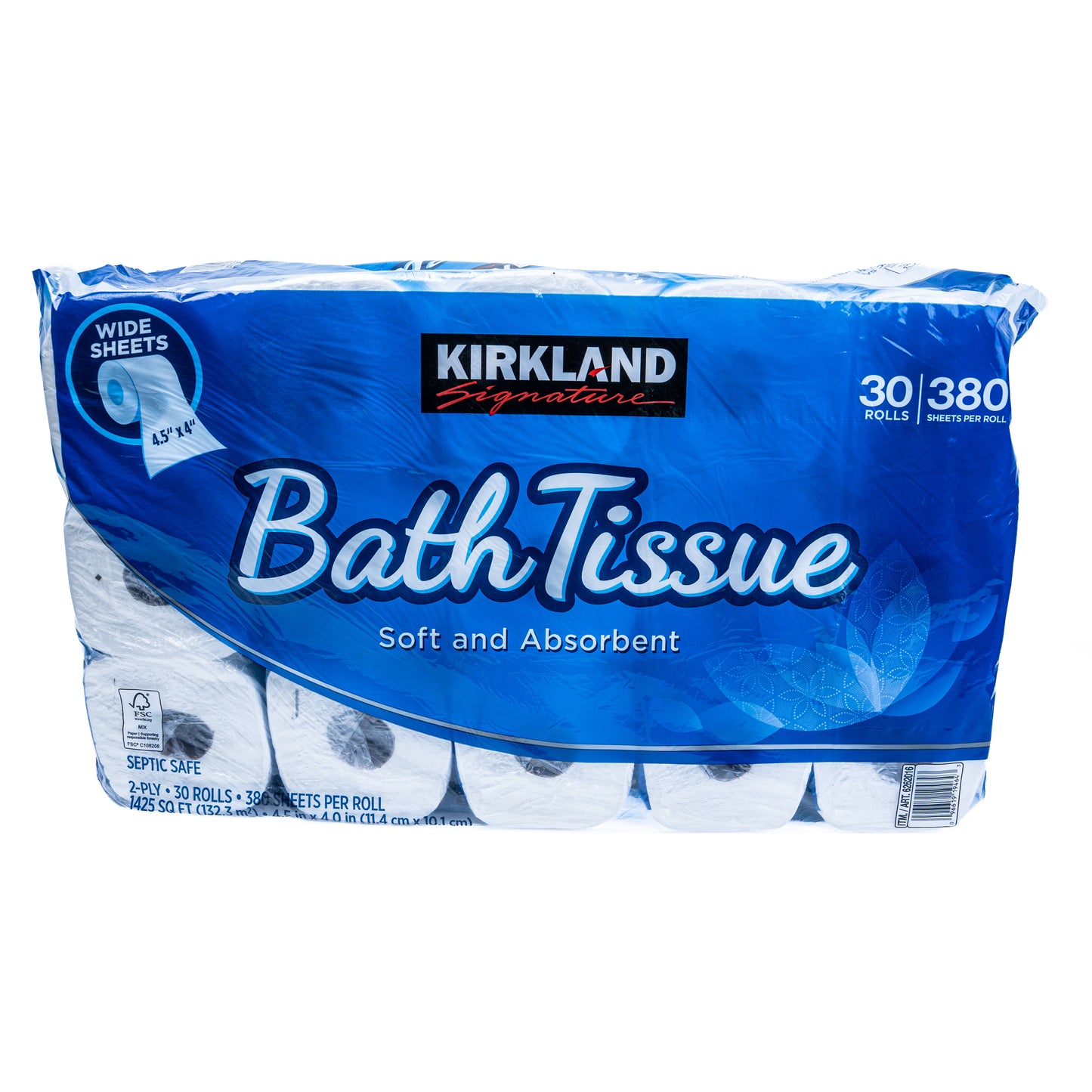 Kirkland Bath Tissue 2 Ply Soft & Absorbent 5/6 RLS 300 sheets