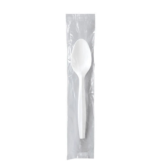 Medium Weight PP Individually Wrapped Teaspoon White-1000
