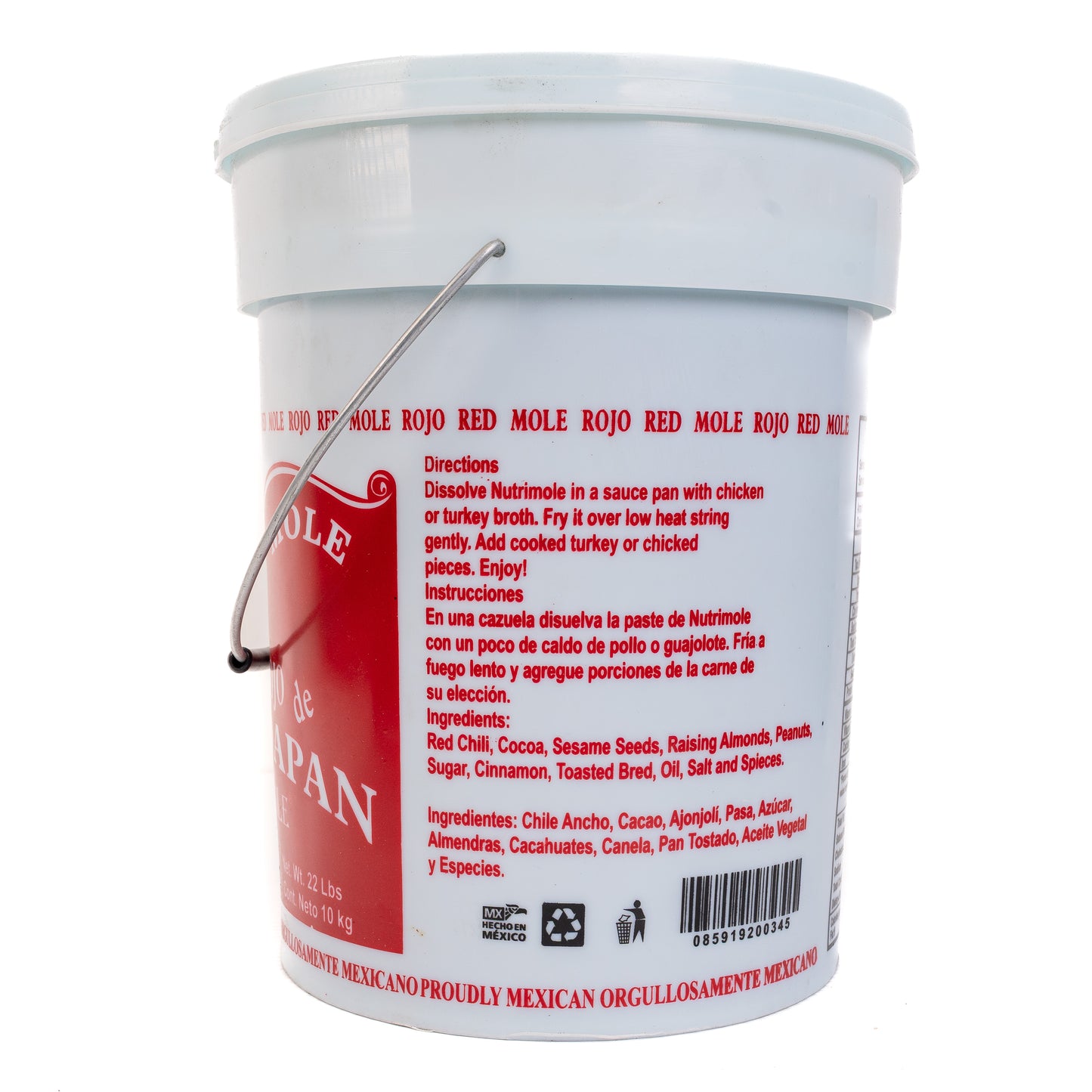 Nutrimole Mole Rojo de Teloloapan 22 Lbs
